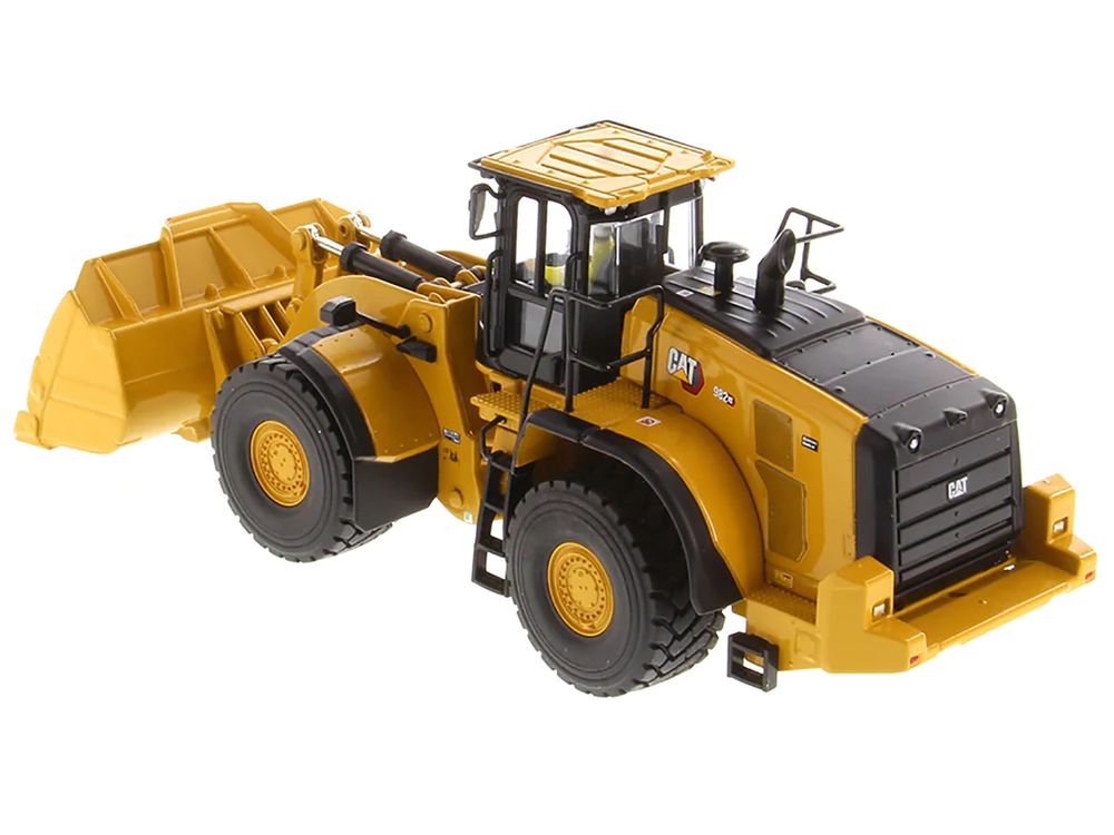 CAT Caterpillar 982 XE Wheel Loader Yellow with Operator "High Line Series" 1/50 Diecast Model by Diecast Masters view 5
