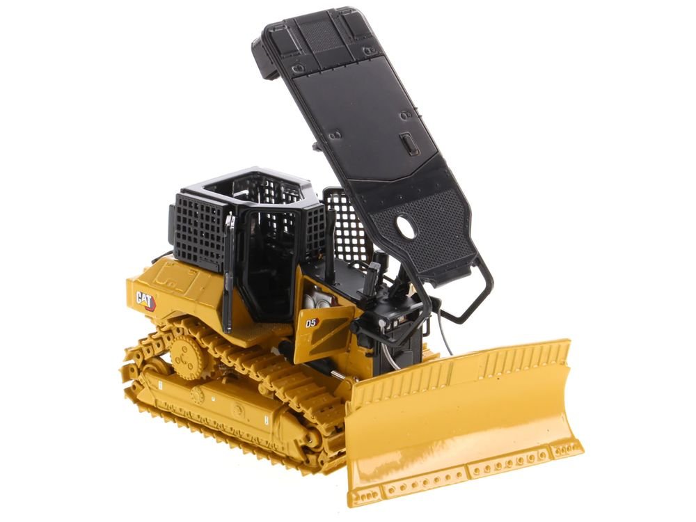 CAT Caterpillar D5 XR Fire Suppression Track Type Dozer Yellow "High Line" Series 1/50 Diecast Model by Diecast Masters view 3