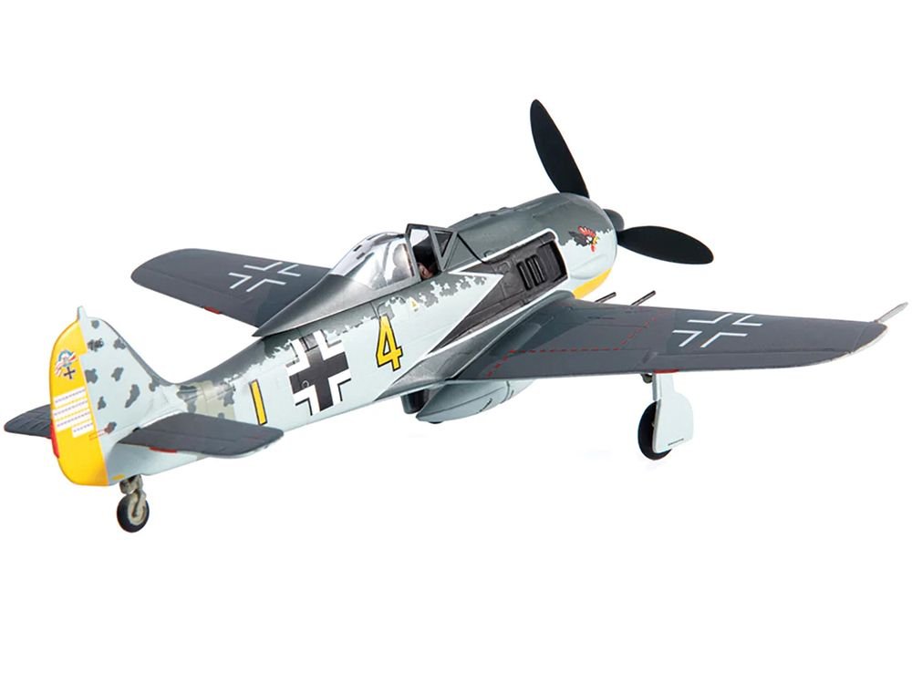 Focke-Wulf FW 190A-4 Fighter Aircraft "Major Siegfried Schnell Luftwaffe JG2 France" (1943) 1/72 Diecast Model by JC Wings view 3