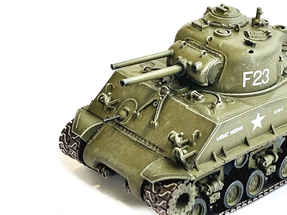 United States M4A3 HVSS POA-CWS-H5 Flamethrower Tank Olive Drab F-23 "US Marine Corps Korea" (1951) "NEO Dragon Armor" Series 1/72 Plastic Model by Dragon Models view 2