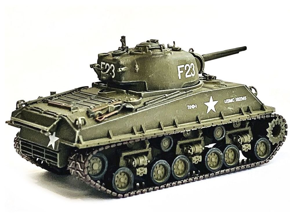 United States M4A3 HVSS POA-CWS-H5 Flamethrower Tank Olive Drab F-23 "US Marine Corps Korea" (1951) "NEO Dragon Armor" Series 1/72 Plastic Model by Dragon Models view 4
