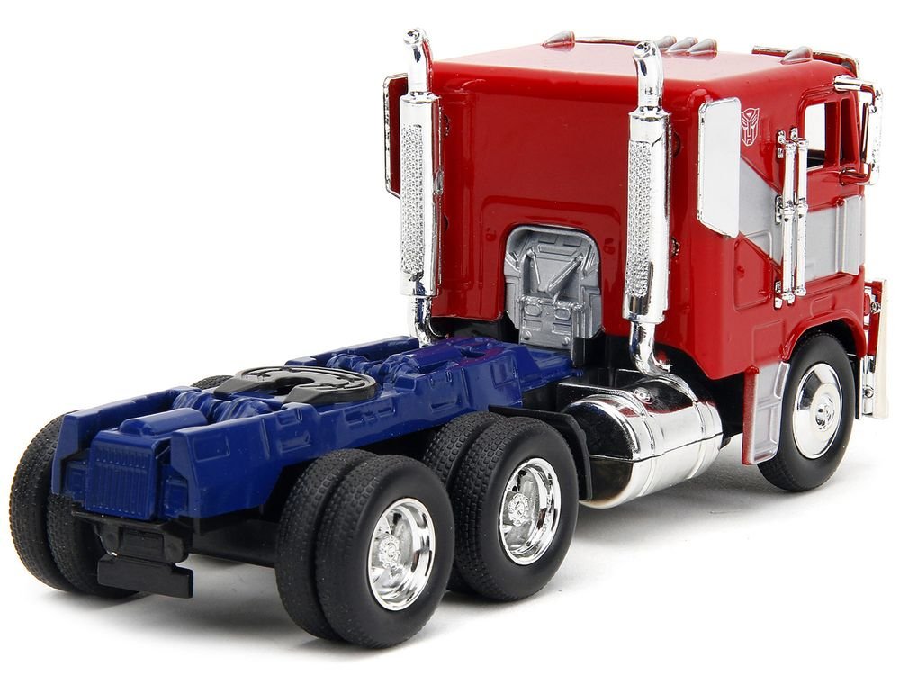 Optimus Prime Tractor Truck Red and Blue with Silver Stripes "Transformers: Rise of the Beasts" (2023) Movie "Hollywood Rides" Series 1/32 Diecast Model Car by Jada view 3