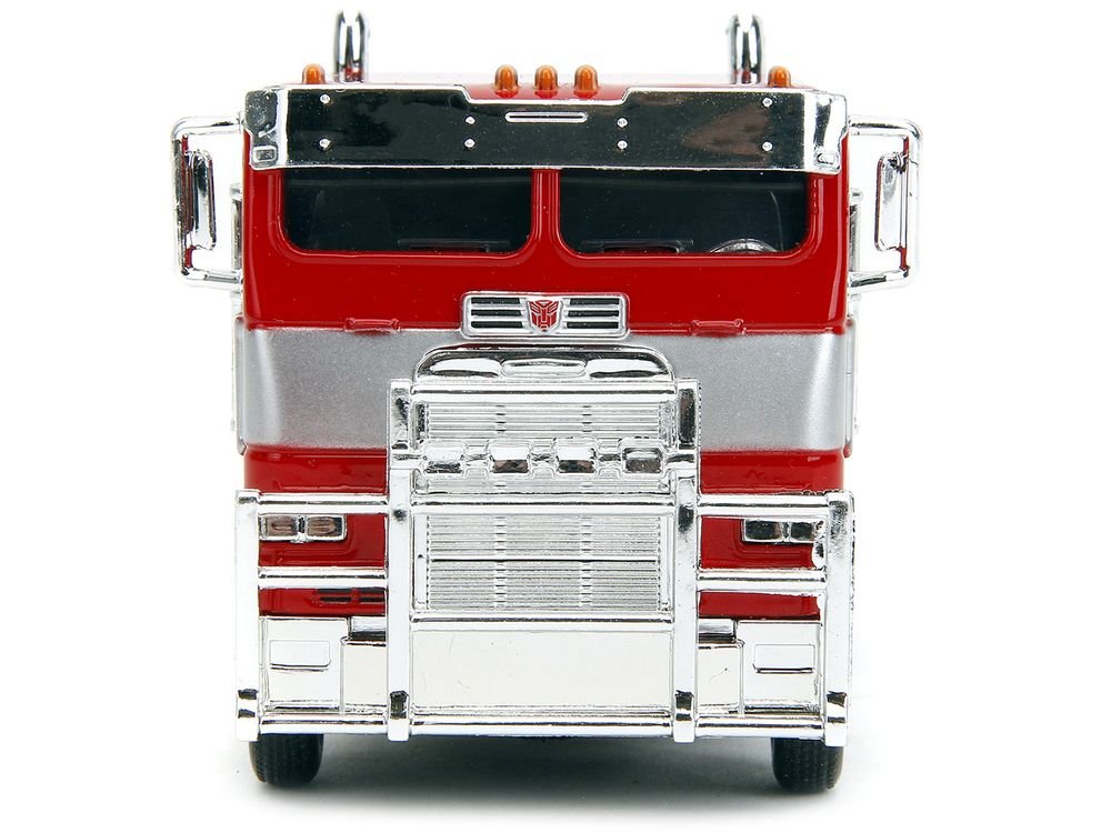 Optimus Prime Tractor Truck Red and Blue with Silver Stripes "Transformers: Rise of the Beasts" (2023) Movie "Hollywood Rides" Series 1/32 Diecast Model Car by Jada view 4