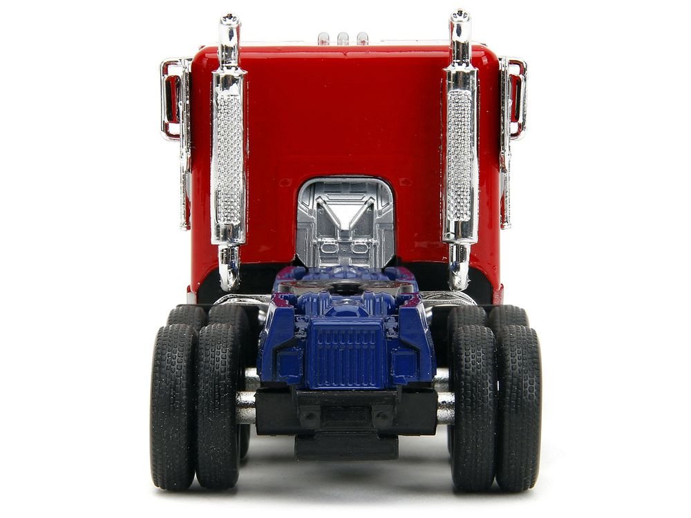 Optimus Prime Tractor Truck Red and Blue with Silver Stripes "Transformers: Rise of the Beasts" (2023) Movie "Hollywood Rides" Series 1/32 Diecast Model Car by Jada view 5