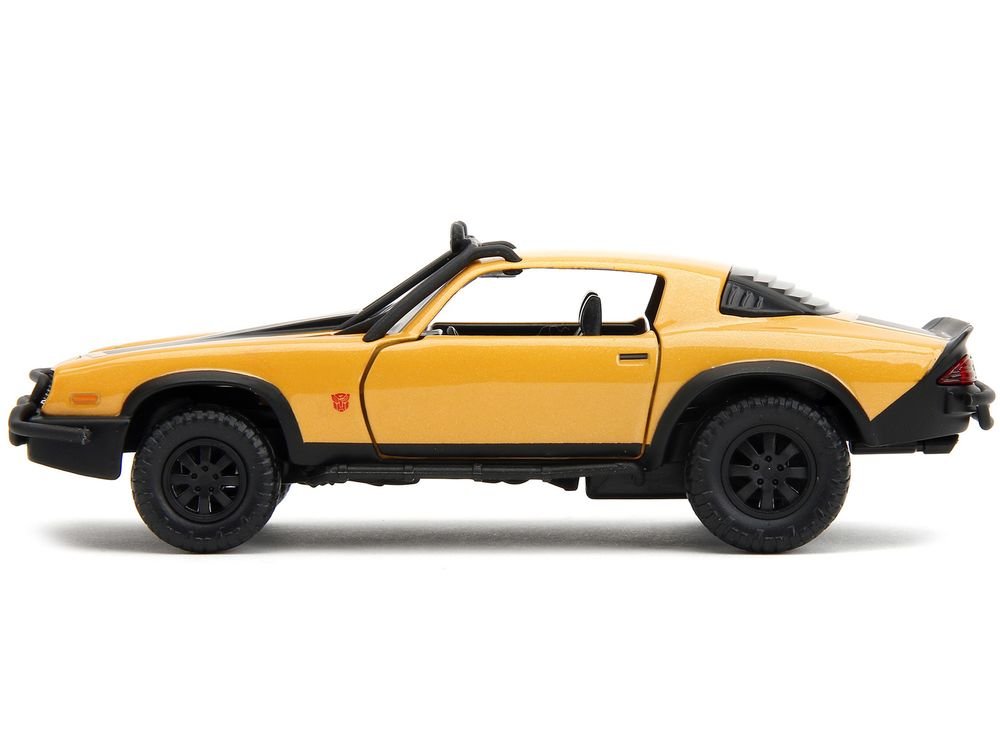 1977 Chevrolet Camaro Off-Road Version Yellow Metallic with Black Stripes "Transformers: Rise of the Beasts" (2023) Movie "Hollywood Rides" Series 1/32 Diecast Model Car by Jada view 3