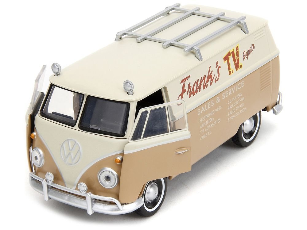 Volkswagen Bus "WheelJack" Tan and Beige "Frank's TV Repair" "Transformers: Rise of the Beasts" (2023) Movie "Hollywood Rides" Series 1/32 Diecast Model Car by Jada view 2