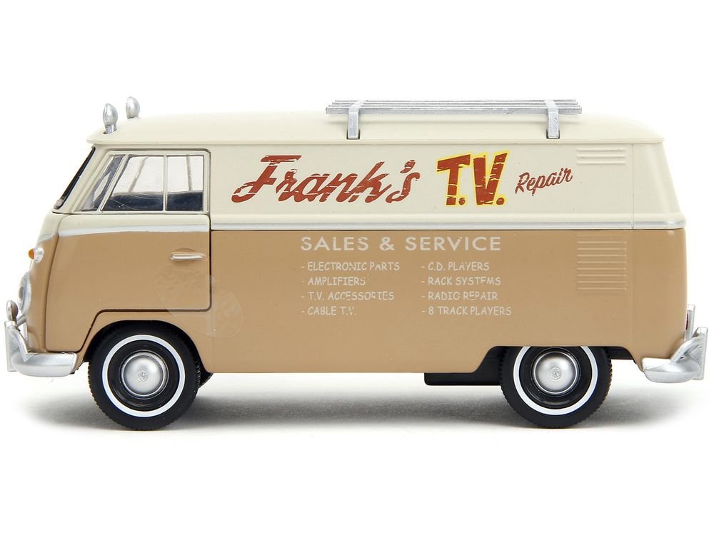 Volkswagen Bus "WheelJack" Tan and Beige "Frank's TV Repair" "Transformers: Rise of the Beasts" (2023) Movie "Hollywood Rides" Series 1/32 Diecast Model Car by Jada view 3