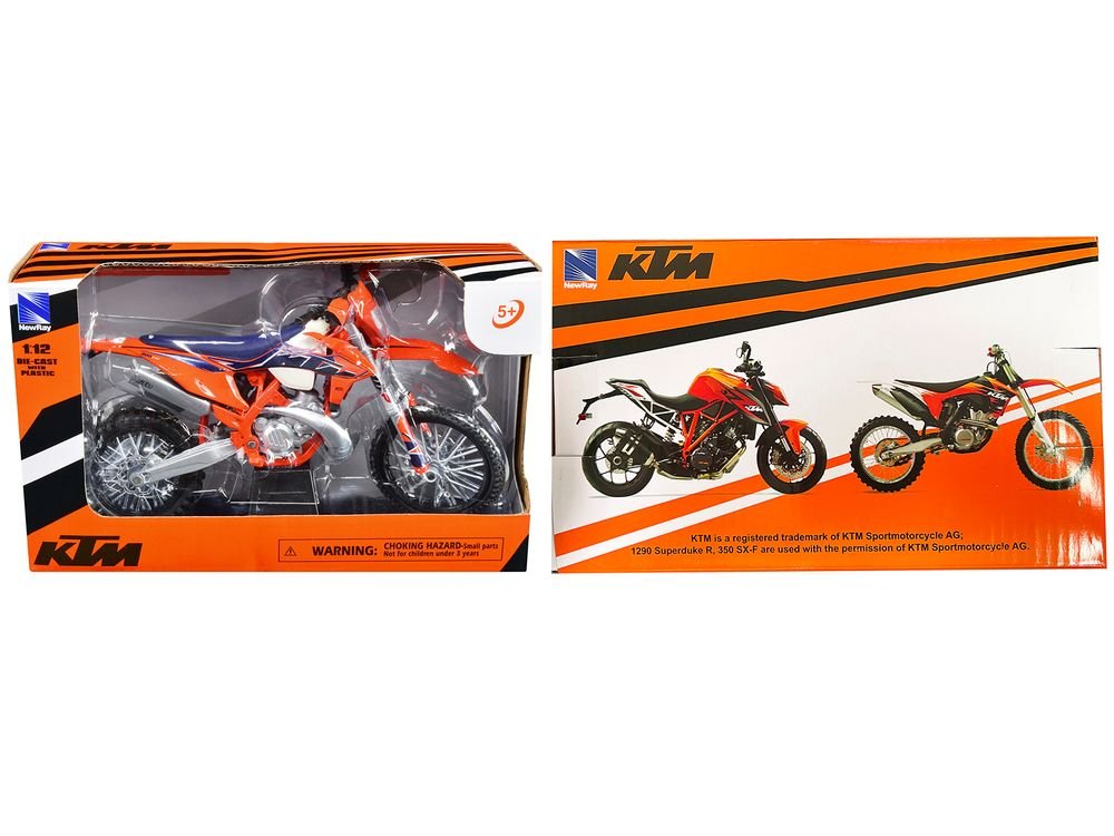 KTM 300 EXC-TPI Enduro Dirt Bike Motorcycle Orange 1/12 Diecast Model by New Ray view 3