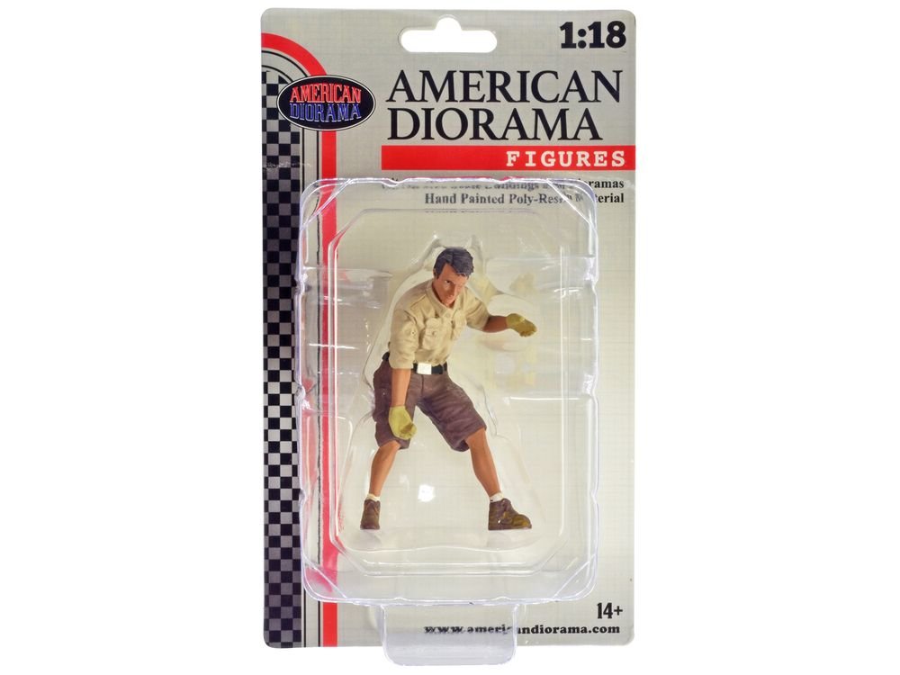 "4X4 Mechanic" Figure 8 with Board Accessory for 1/18 Scale Models by American Diorama view 4