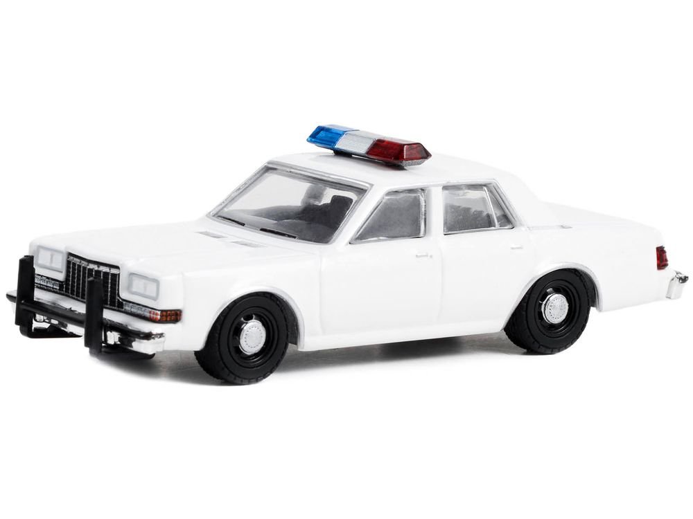1980-1989 Dodge Diplomat Police Unmarked White with Light Bar "Hot Pursuit" "Hobby Exclusive" Series 1/64 Diecast Model Car by Greenlight view 3