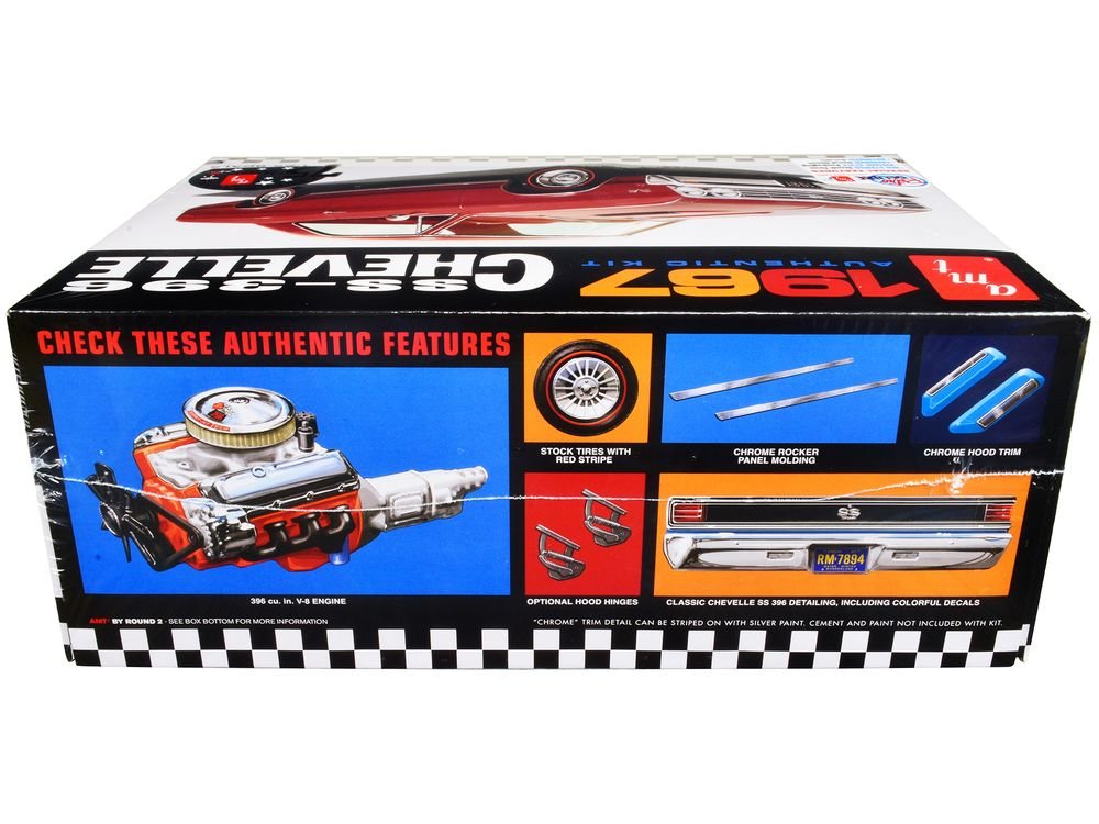 Skill 2 Model Kit 1967 Chevrolet Chevelle SS 396 "AMT Celebrating 75 Years" 1/25 Scale Model by AMT view 3