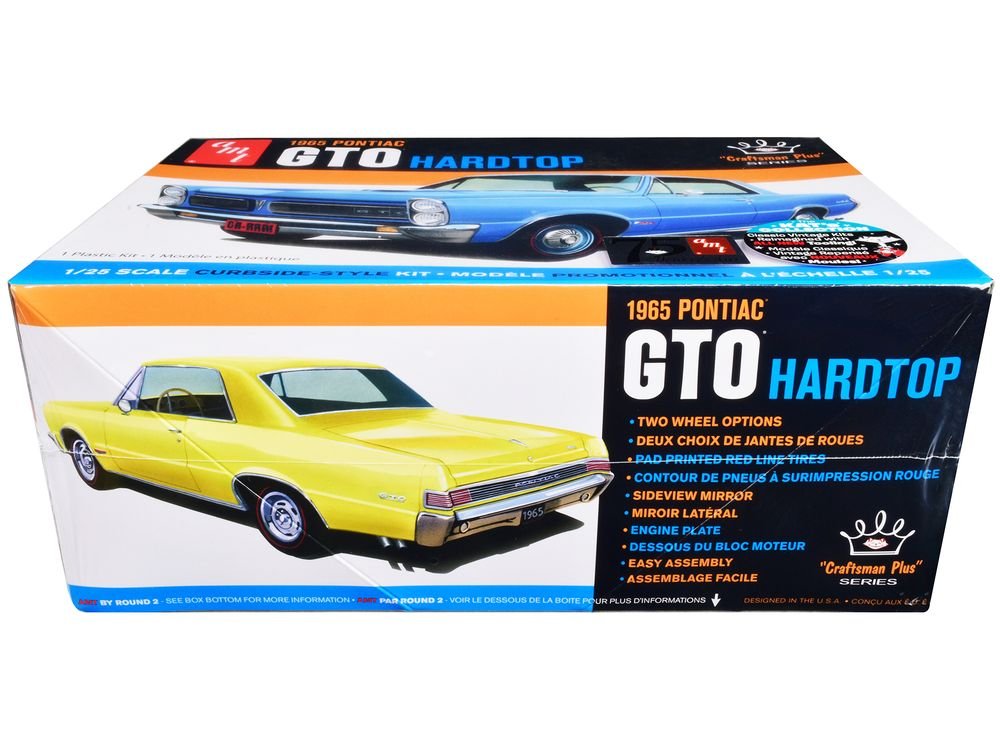 Skill 2 Model Kit 1965 Pontiac GTO Hardtop "Craftsman Plus" Series 1/25 Scale Model by AMT view 2