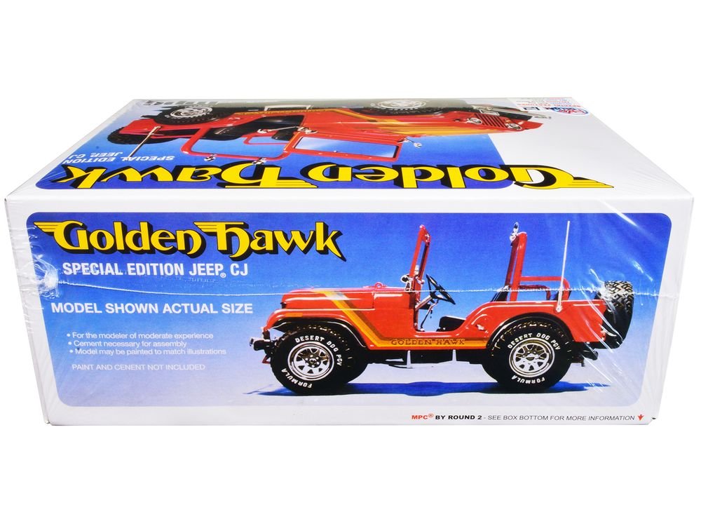 Skill 2 Model Kit 1981 Jeep CJ5 Golden Hawk 1/25 Scale Model Car by MPC view 2