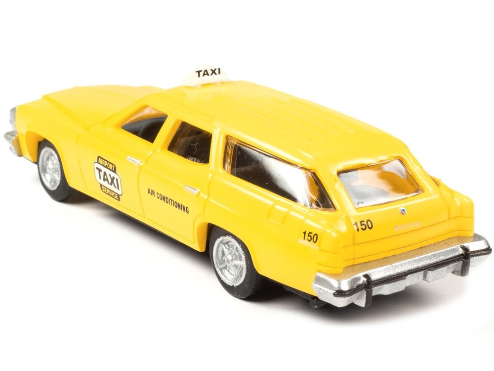 1974 Buick Estate Station Wagon Taxi Yellow 1/87 (HO) Scale Model by Classic Metal Works view 2