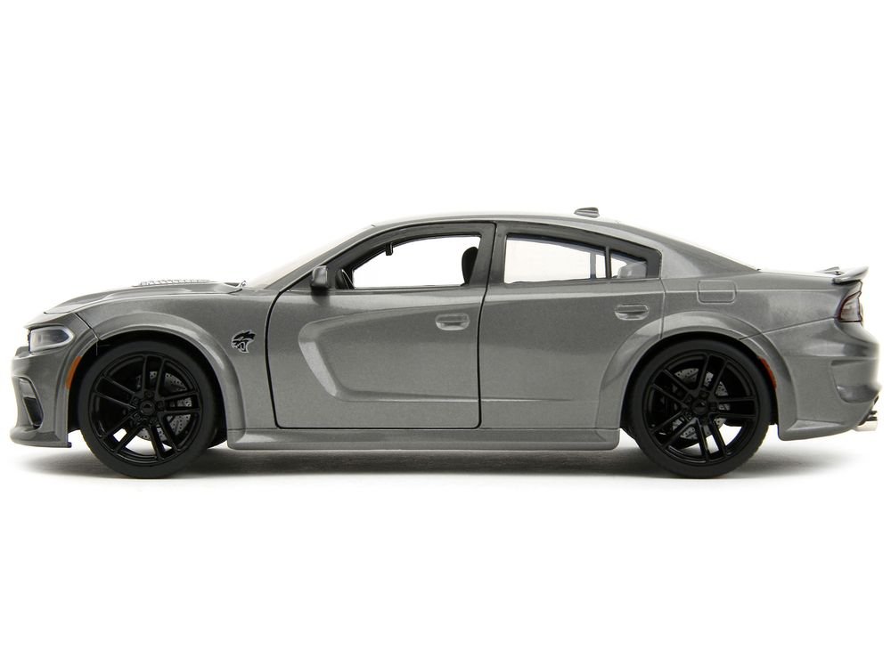 2021 Dodge Charger SRT Hellcat Gray Metallic "Fast X" (2023) Movie "Fast & Furious" Series 1/24 Diecast Model Car by Jada view 4