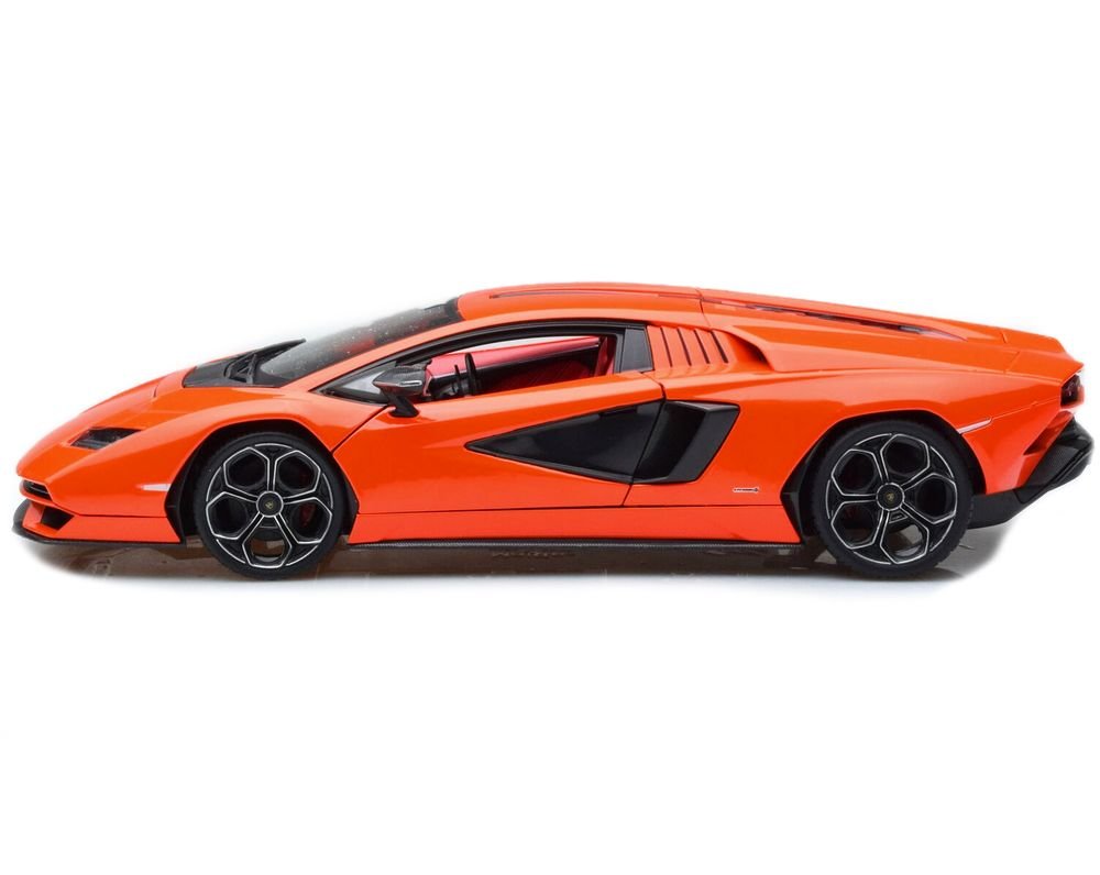 Lamborghini Countach LPI 800-4 Orange with Red Interior "Special Edition" 1/18 Diecast Model Car by Maisto view 3