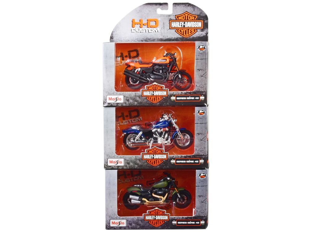 Harley-Davidson Motorcycles 6 piece Set Series 42 1/18 Diecast Motorcycle Models by Maisto view 2