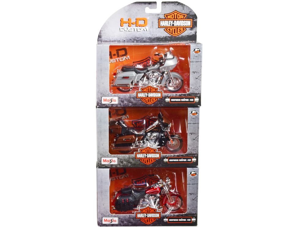 Harley-Davidson Motorcycles 6 piece Set Series 42 1/18 Diecast Motorcycle Models by Maisto view 3