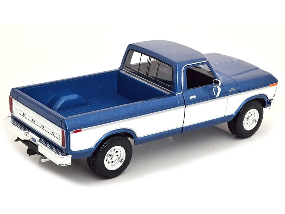 1979 Ford F-150 Ranger Pickup Truck Blue Metallic and Cream "Special Edition" 1/18 Diecast Model Car by Maisto view 4