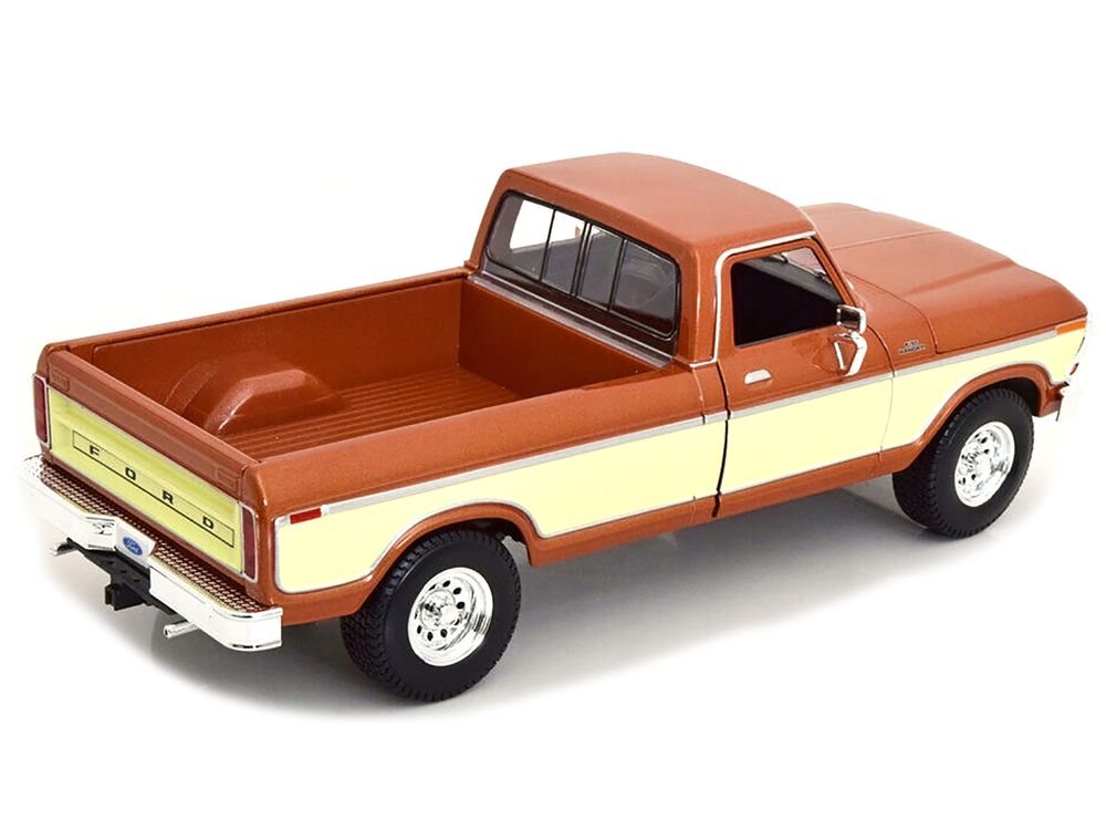 1979 Ford F-150 Ranger Pickup Truck Brown Metallic and Cream "Special Edition" 1/18 Diecast Model Car by Maisto view 3