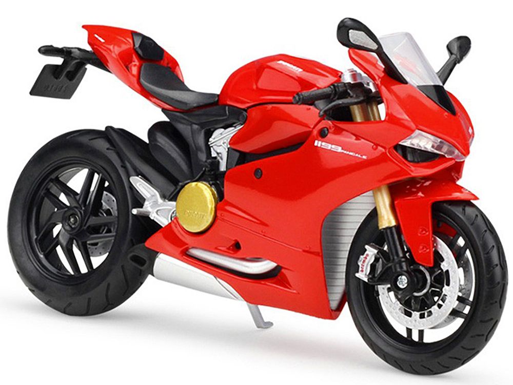 Ducati 1199 Panigale Red with Stand 1/12 Diecast Motorcycle Model by Maisto view 2