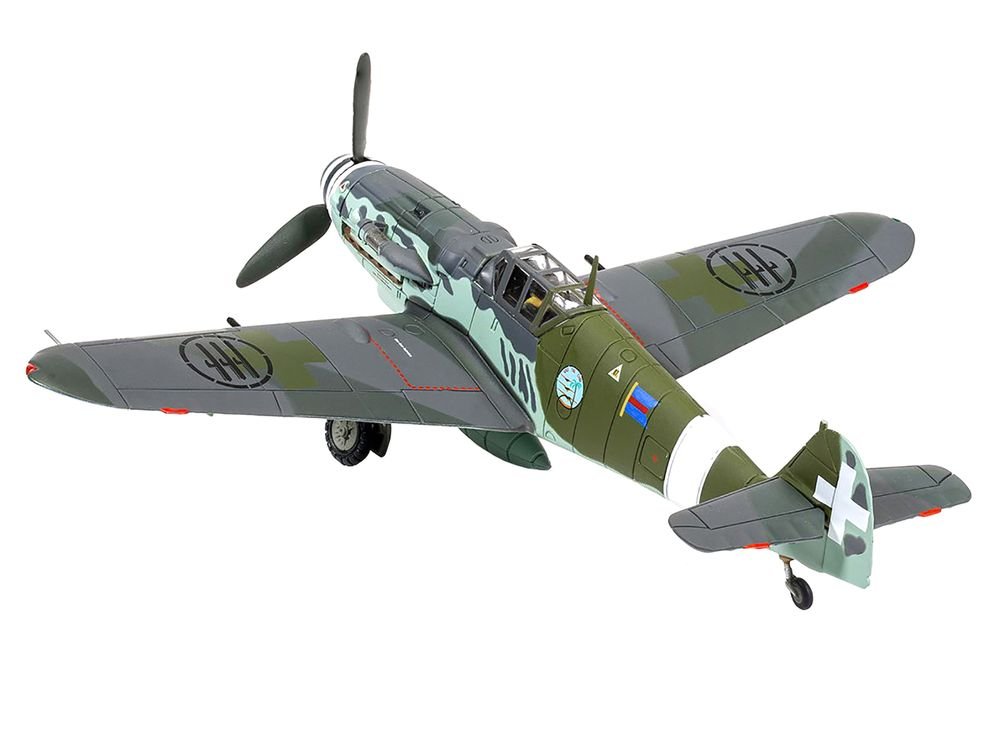 Messerschmitt Me109G-6 (Trop) Fighter Aircraft "Maggiore Antonio Vizzotto 150 Gruppo Gigi Tre Osei Regia Aeronautica Sicily" (July 1943) "The Aviation Archive" Series 1/72 Diecast Model by Corgi view 2