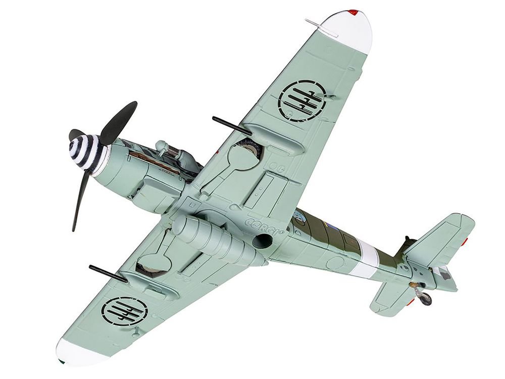 Messerschmitt Me109G-6 (Trop) Fighter Aircraft "Maggiore Antonio Vizzotto 150 Gruppo Gigi Tre Osei Regia Aeronautica Sicily" (July 1943) "The Aviation Archive" Series 1/72 Diecast Model by Corgi view 3