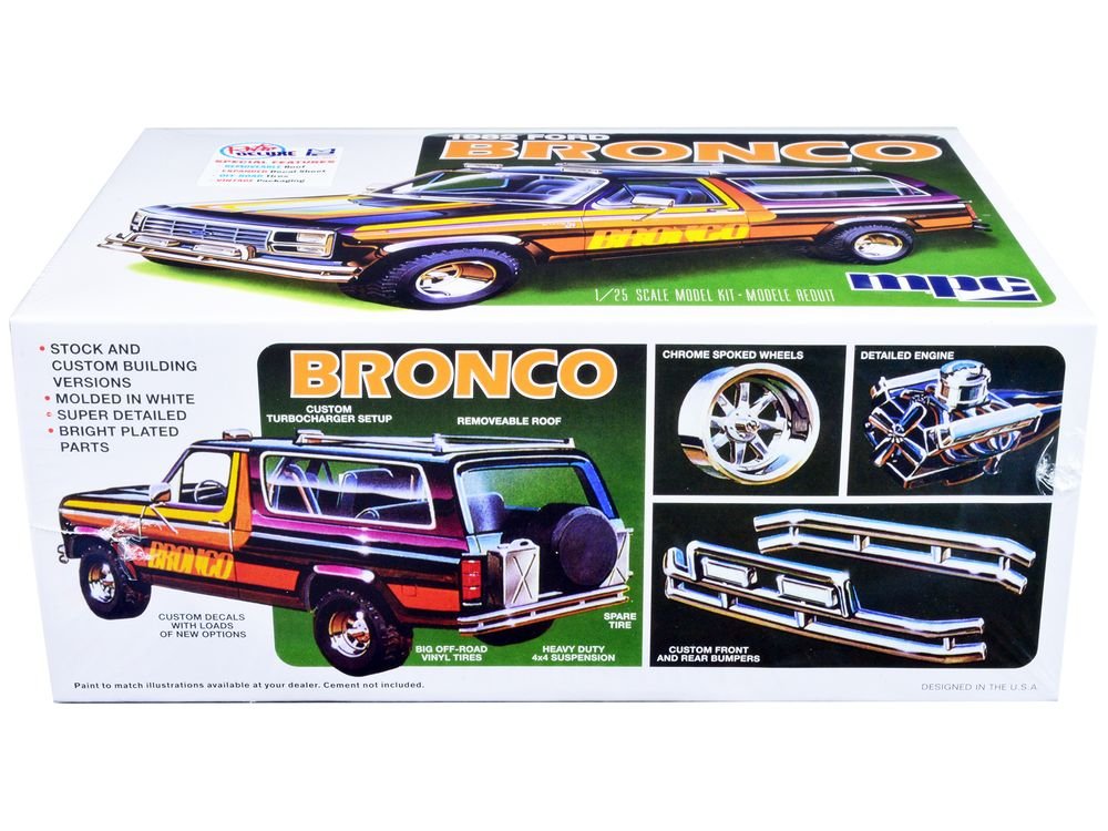 Skill 2 Model Kit 1982 Ford Bronco 1/25 Scale Model by MPC view 3