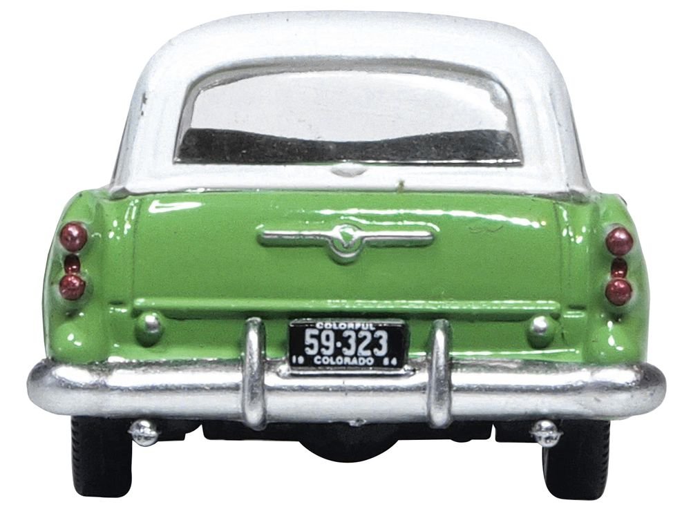 1954 Buick Century Estate Wagon Willow Green and White 1/87 (HO) Scale Diecast Model Car by Oxford Diecast view 4
