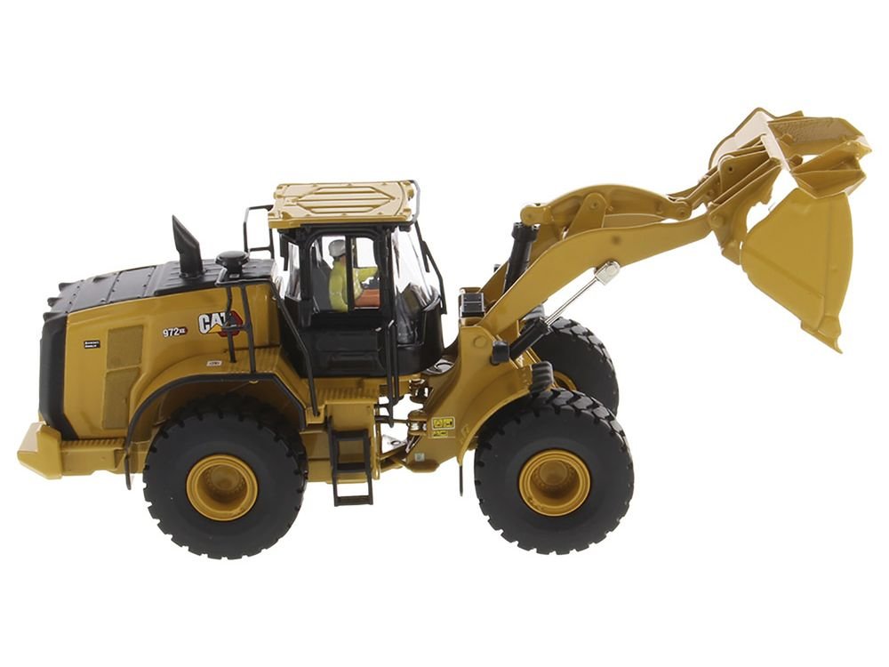 CAT Caterpillar 972 XE Wheel Loader Yellow with Operator "High Line Series" 1/50 Diecast Model by Diecast Masters view 2