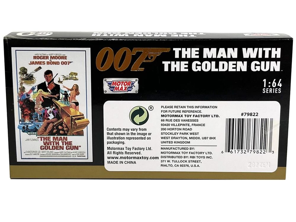 1974 AMC Hornet Red with White Stripes James Bond 007 "The Man with the Golden Gun" (1974) Movie with Display 1/64 Diecast Model Car by Motormax view 2