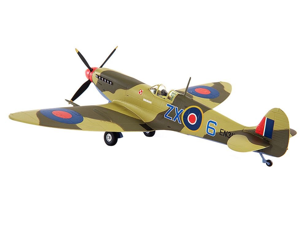 Supermarine Spitfire MK IXC Fighter Aircraft "Royal Air Force Ldr. Stanislav Skalsk Polish Combat Team North Africa" (1943) 1/72 Diecast Model by JC Wings view 3