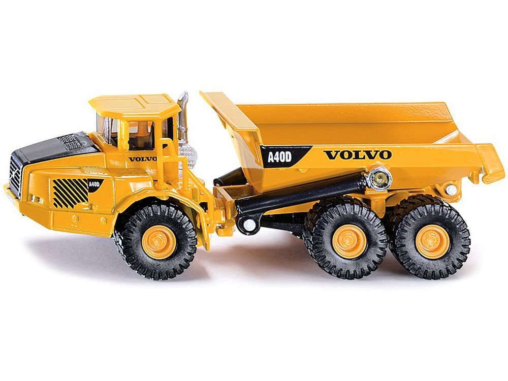 Volvo A40D Dump Truck Yellow 1/87 (HO) Diecast Model by Siku view 2