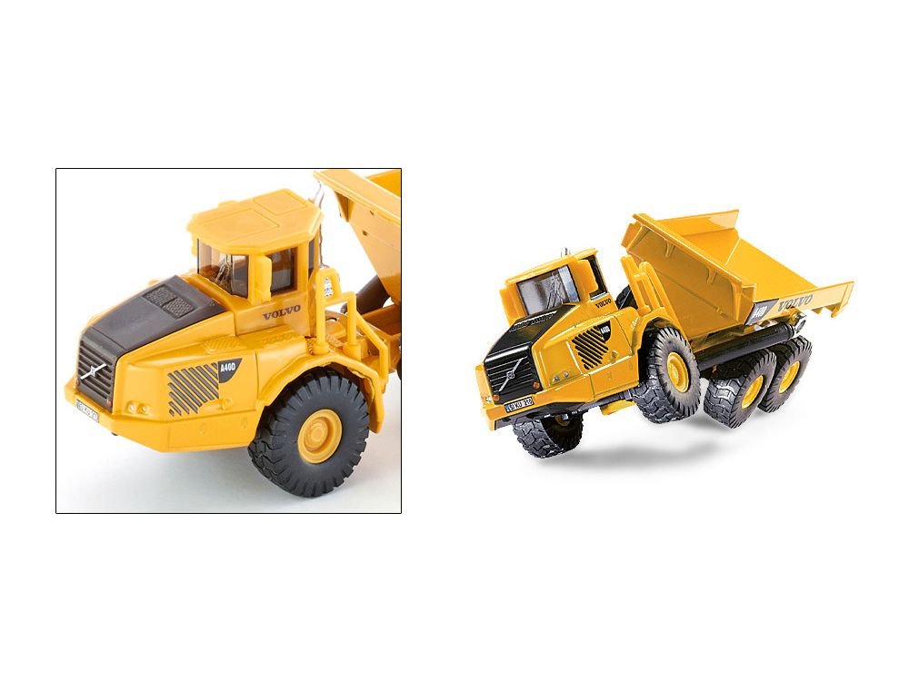 Volvo A40D Dump Truck Yellow 1/87 (HO) Diecast Model by Siku view 5