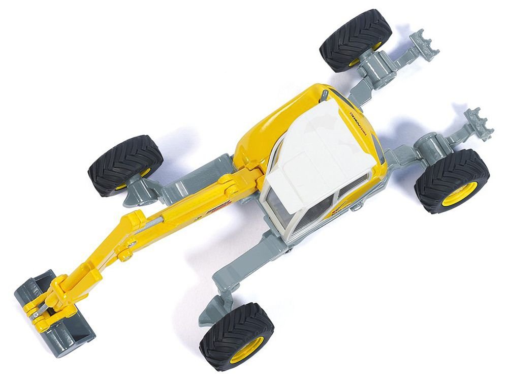 Menzi Muck M545 Walking Excavator Yellow with White Top 1/50 Diecast Model by Siku view 2