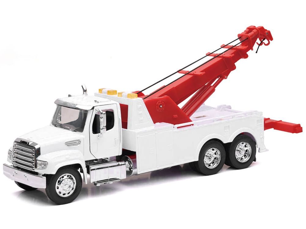Freightliner 114SD Tow Truck White and Red "Long Haul Trucker" Series 1/32 Diecast Model by New Ray view 2