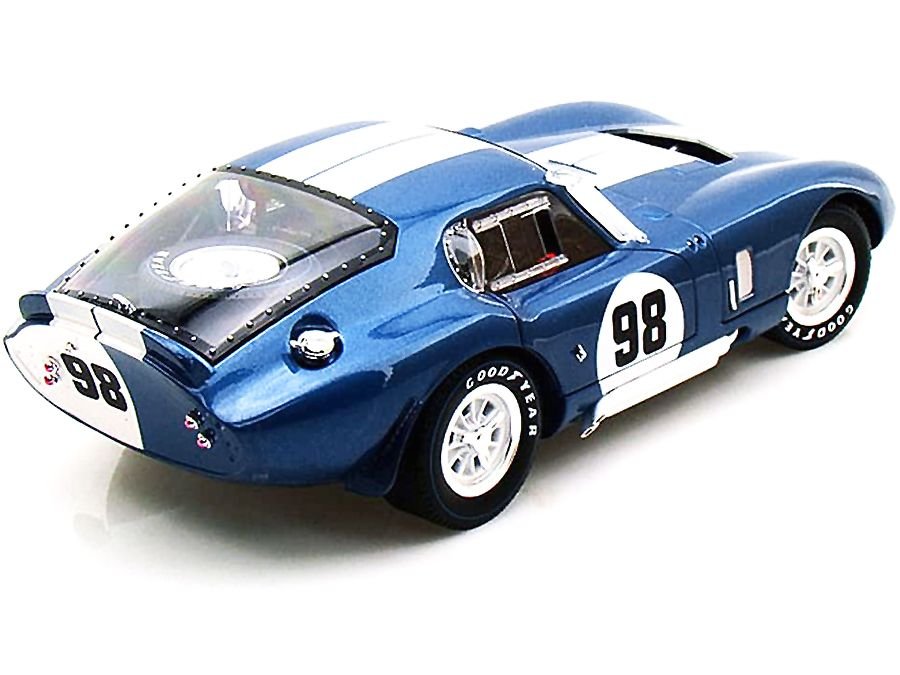1965 Shelby Cobra Daytona Coupe #98 Blue 1/18 Diecast Model Car by Shelby Collectibles view 2