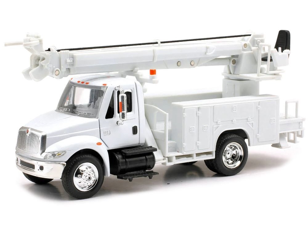 International 4200 Digger Service Truck White "Long Haul Trucker" Series 1/43 Diecast Model by New Ray view 2