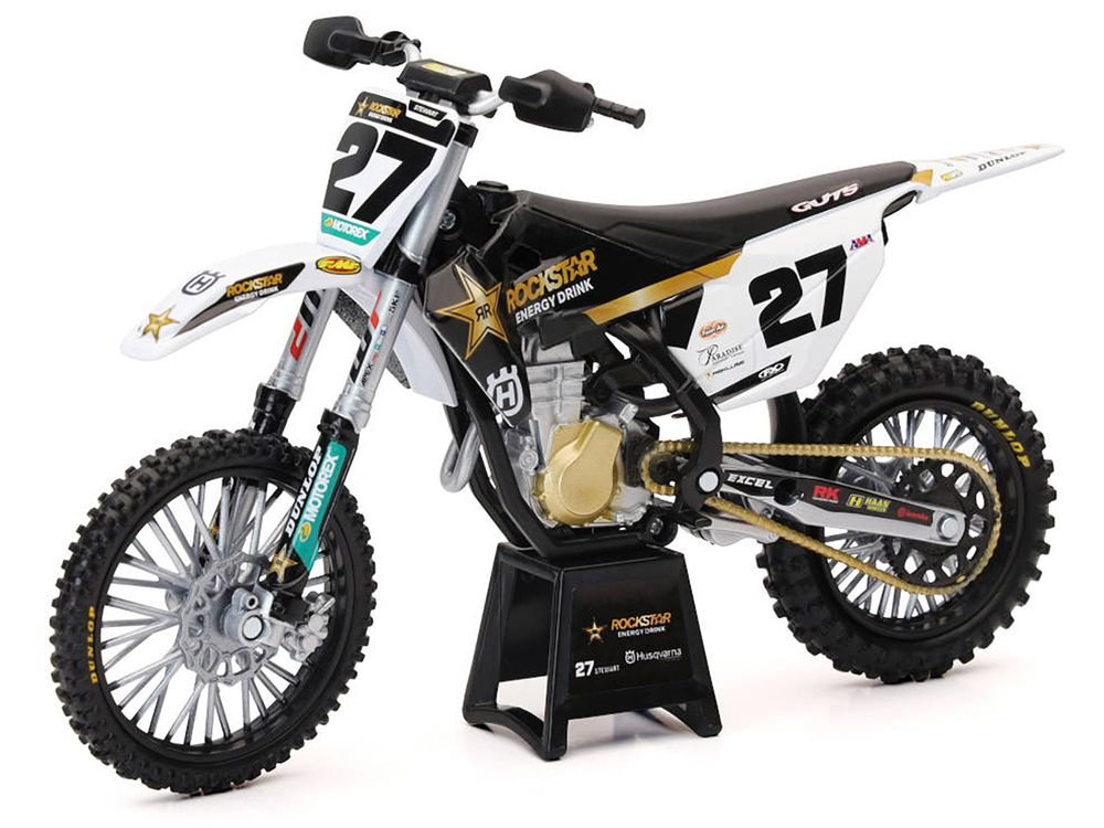 Husqvarna FC450 Motorcycle #27 Malcolm Stewart "Rockstar Energy Drink" 1/12 Diecast Model by New Ray view 2