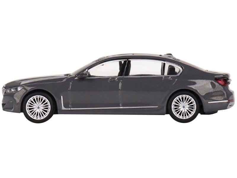 BMW 750Li xDrive Bernina Gray Amber Effect with Sunroof Limited Edition to 2400 pieces Worldwide 1/64 Diecast Model Car by Mini GT view 2