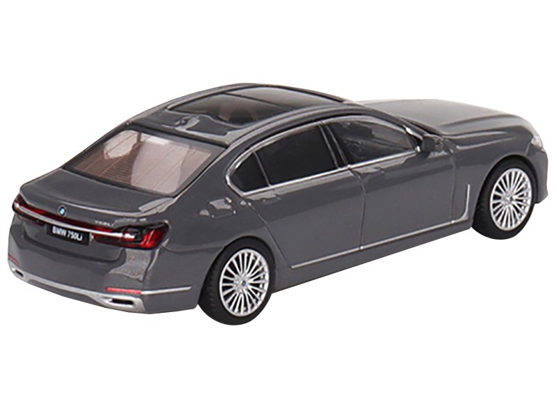 BMW 750Li xDrive Bernina Gray Amber Effect with Sunroof Limited Edition to 2400 pieces Worldwide 1/64 Diecast Model Car by Mini GT view 3