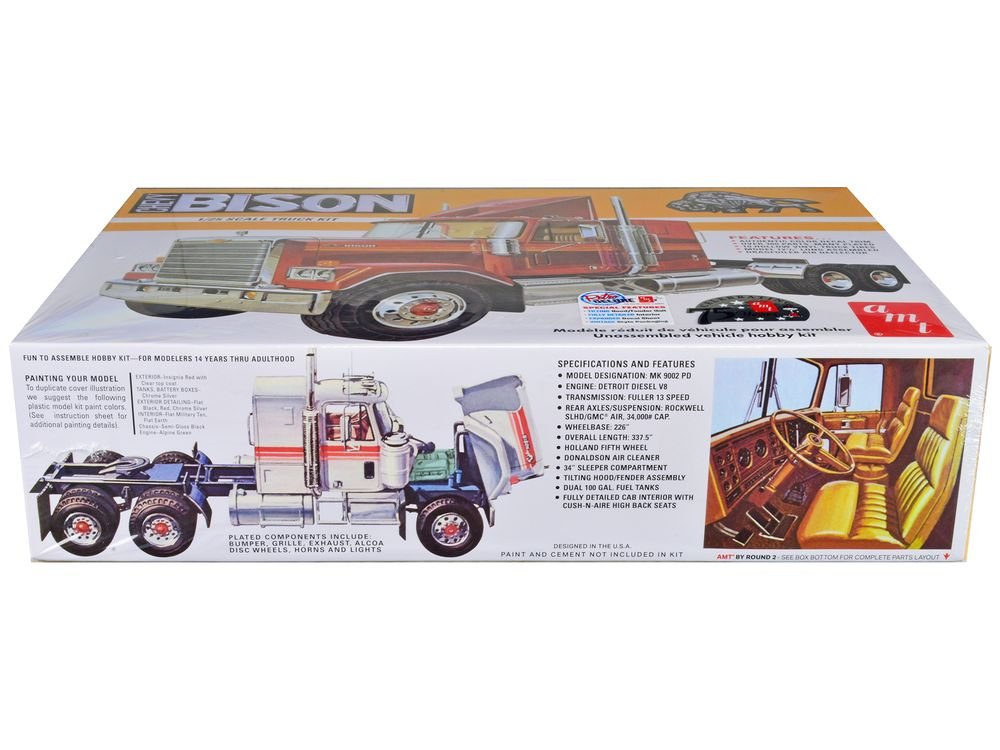 Skill 3 Model Kit Chevrolet Bison Truck Tractor 1/25 Scale Model by AMT view 2