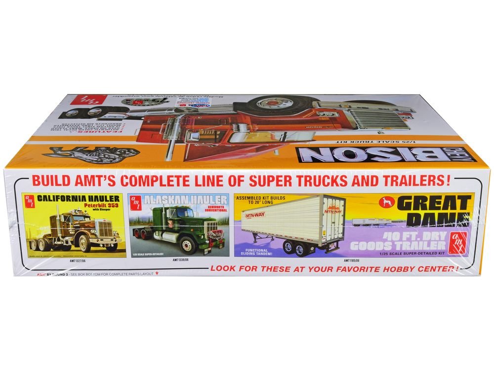 Skill 3 Model Kit Chevrolet Bison Truck Tractor 1/25 Scale Model by AMT view 3