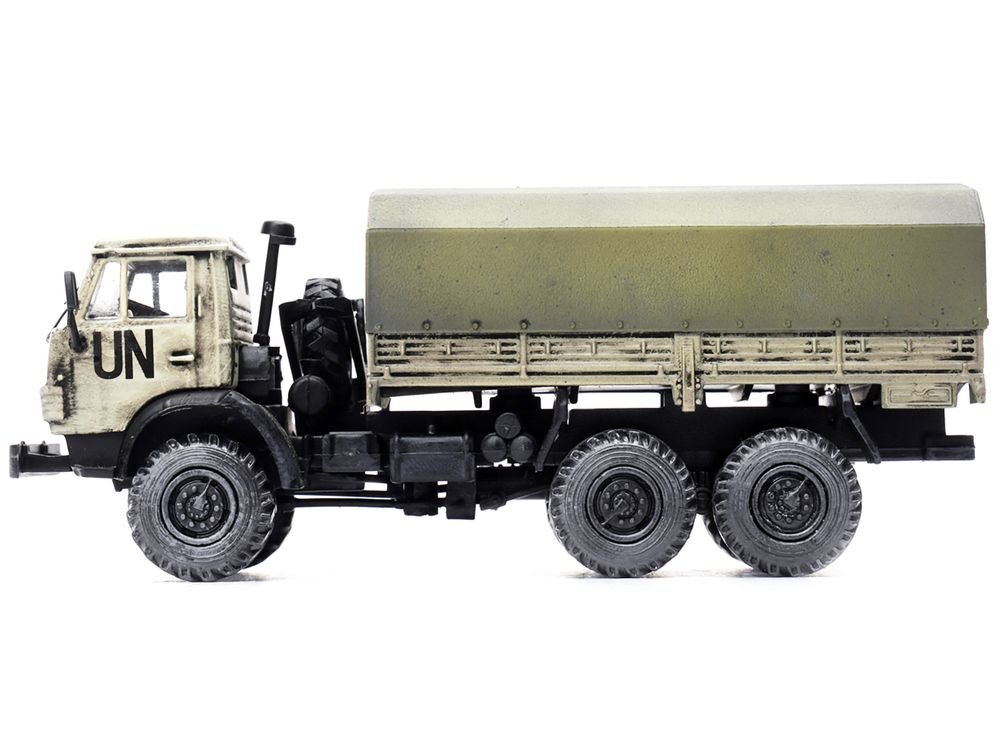 Kamaz 4310 Transport Truck Beige (Weathered) "United Nations" 1/72 Diecast Model by Legion view 2
