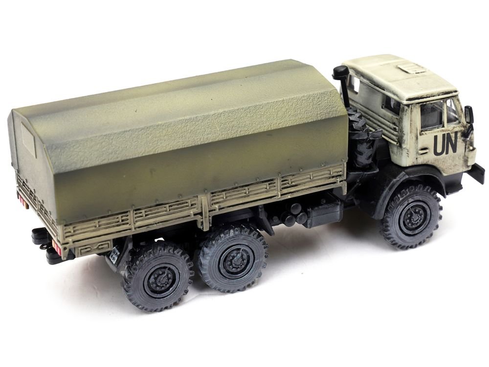 Kamaz 4310 Transport Truck Beige (Weathered) "United Nations" 1/72 Diecast Model by Legion view 4