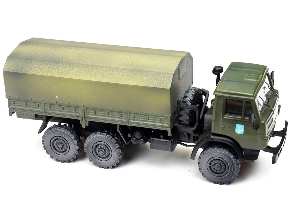 Kamaz 4310 Transport Truck Green (Weathered) "Ukrainian Ground Forces" 1/72 Diecast Model by Legion view 3