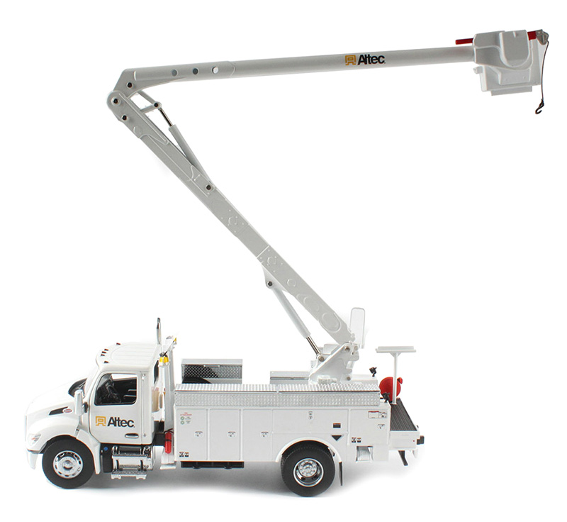 Peterbilt 536 Truck with Altec AA55 Aerial Service Body White "Transport Series" 1/32 Diecast Model by Diecast Masters view 4
