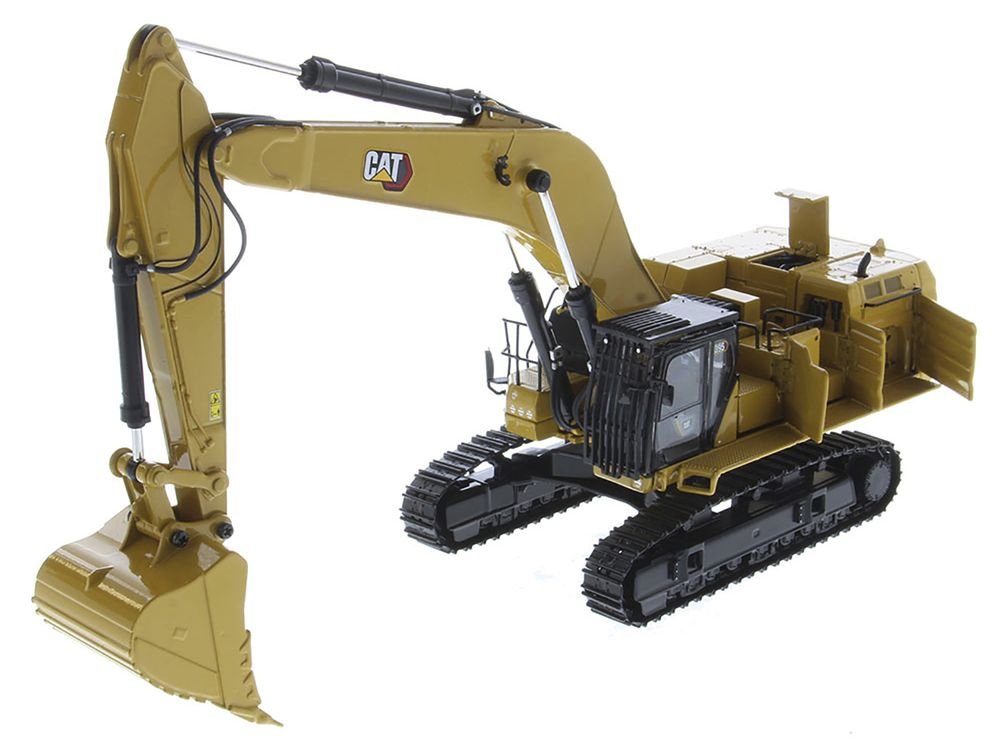 CAT Caterpillar 395 Next Generation Hydraulic Excavator (General Purpose Version) Yellow with Operator and Additional Tools "High Line" Series 1/50 Diecast Model by Diecast Masters view 4