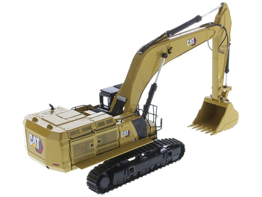 CAT Caterpillar 395 Next Generation Hydraulic Excavator (General Purpose Version) Yellow with Operator and Additional Tools "High Line" Series 1/50 Diecast Model by Diecast Masters view 5