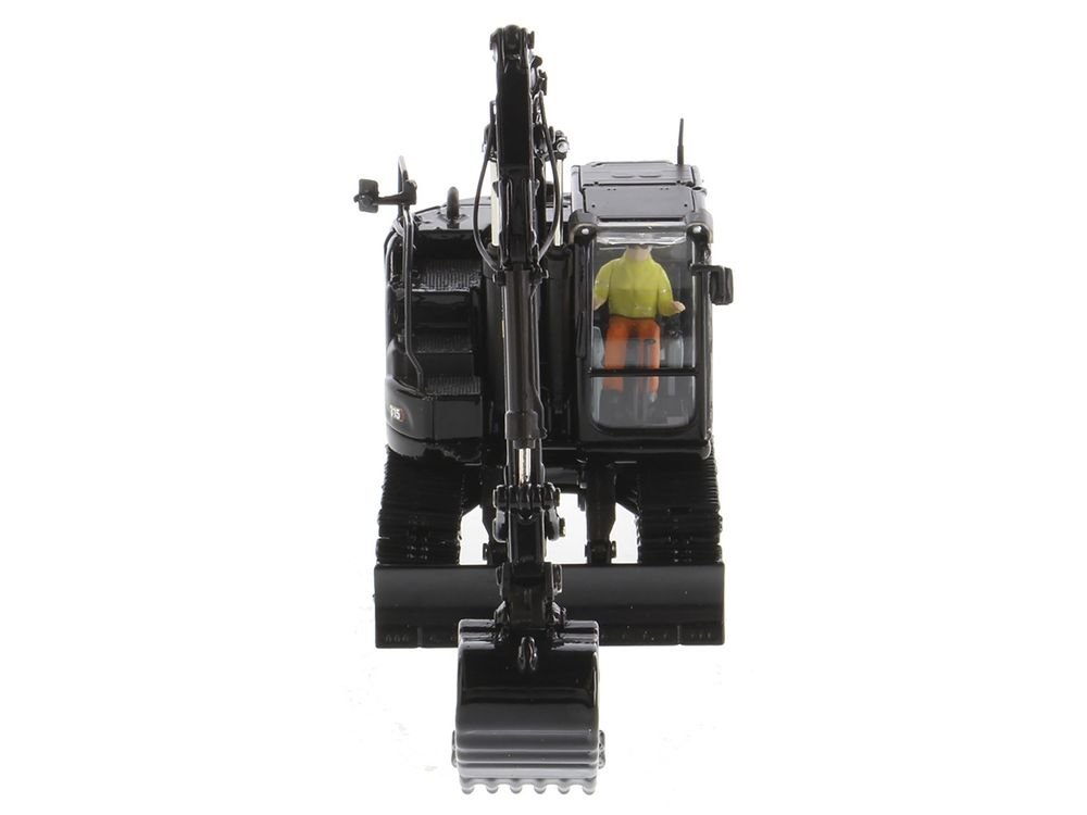 CAT Caterpillar 315 Track Type Hydraulic Excavator Special Black Finish with Operator "High Line" Series 1/50 Diecast Model by Diecast Masters view 4